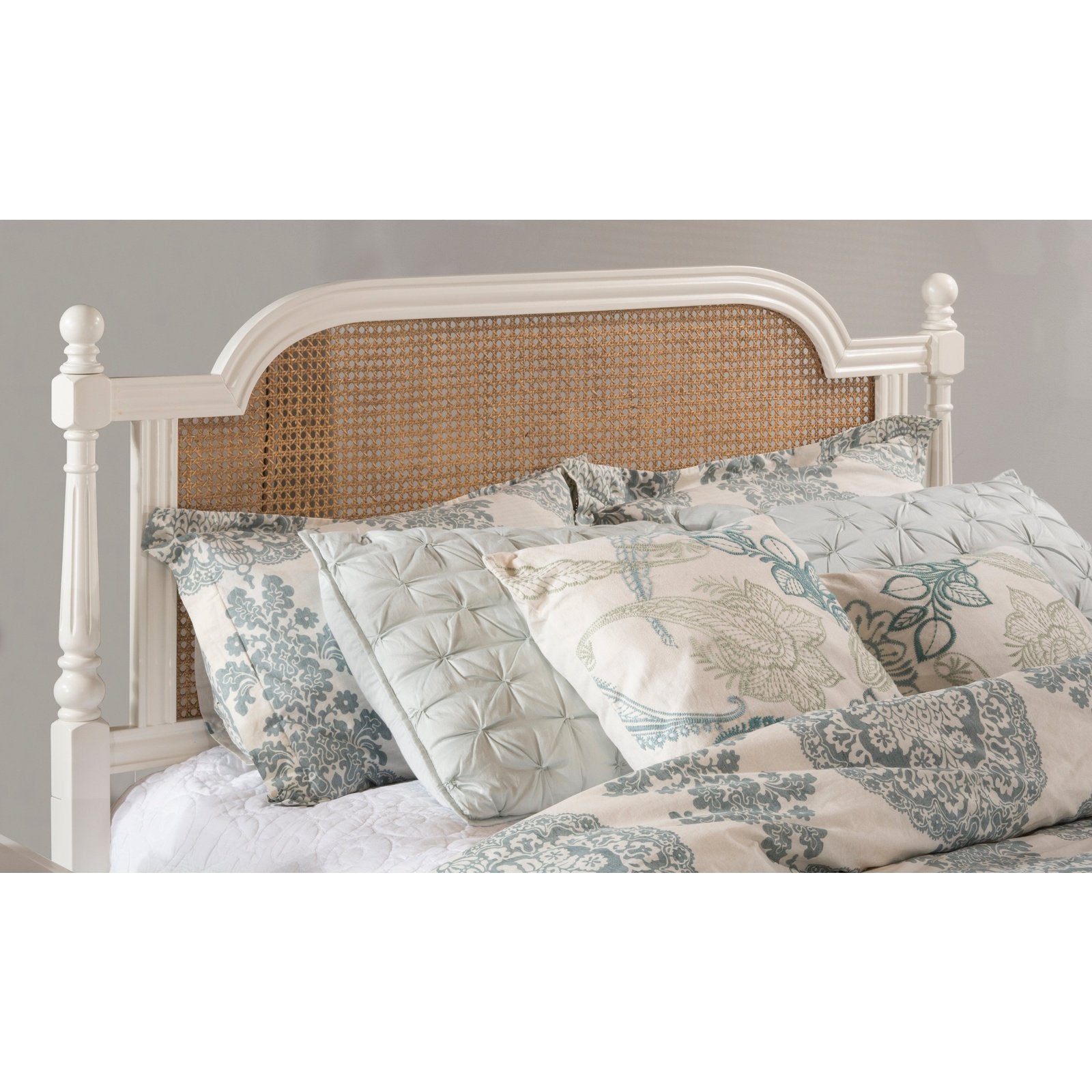Hillsdale Furniture Melanie Wood and Cane Headboard with Frame - Thumbnail 5