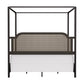 Hillsdale Furniture Melanie Wood and Metal King Canopy Bed, Oiled Bronze