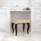 Hillsdale Furniture Hamilton Wood and Upholstered Backless Vanity Stool, Burnished Oak