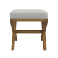 Hillsdale Furniture Somerset Backless Wood Vanity Stool, Dark Driftwood