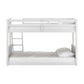 Living Essentials by Hillsdale Capri Wood Twin Over Full Bunk Bed, White