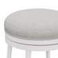 Hillsdale Furniture Aubrie Metal Backless Counter Height Swivel Stool, White