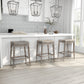 Hillsdale Furniture Vetrina Wood Backless Counter Height Stool, Weathered Gray