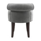 Hillsdale Furniture Lena Wood and Upholstered Vanity Stool, Espresso with Steel Gray Velvet