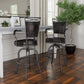 Hillsdale Furniture Bridgetown Metal Bar Height Swivel Stool, Pewter
