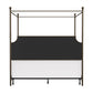 Hillsdale Furniture McArthur King Metal and Upholstered Canopy Bed, Bronze with Linen Stone Fabric