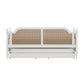 Hillsdale Furniture Melanie Wood and Cane Twin Daybed with Trundle, White