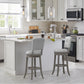 Hillsdale Furniture Santa Clara II Swivel Counter Height Stool, Antique Gray