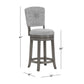 Hillsdale Furniture Santa Clara II Swivel Counter Height Stool, Antique Gray