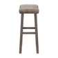 Hillsdale Furniture Saddle Wood Backless Bar Height Stool, Rustic Gray
