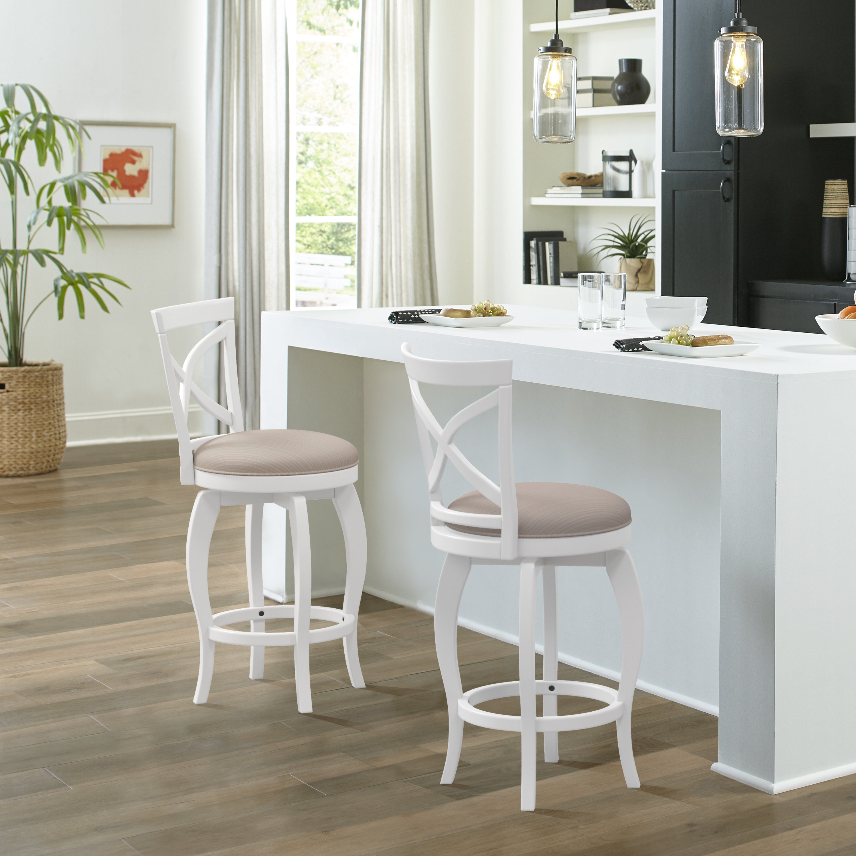 Hillsdale Furniture Ellendale Wood Swivel Stool - Thumbnail 5