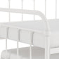 Hillsdale Furniture Kirkland Metal Twin Daybed with Roll Out Trundle, Soft White