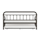 Hillsdale Furniture Kirkland Metal Twin Daybed with Roll Out Trundle, Dark Bronze