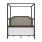 Hillsdale Furniture Melanie Wood and Metal Queen Canopy Bed, Oiled Bronze