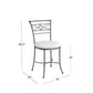 Hillsdale Furniture Dutton Metal Vanity Stool, Chrome