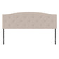 Living Essentials by Hillsdale Provence Upholstered Arch Adjustable Tufted King/Cal King Headboard with Frame, Linen Fabric