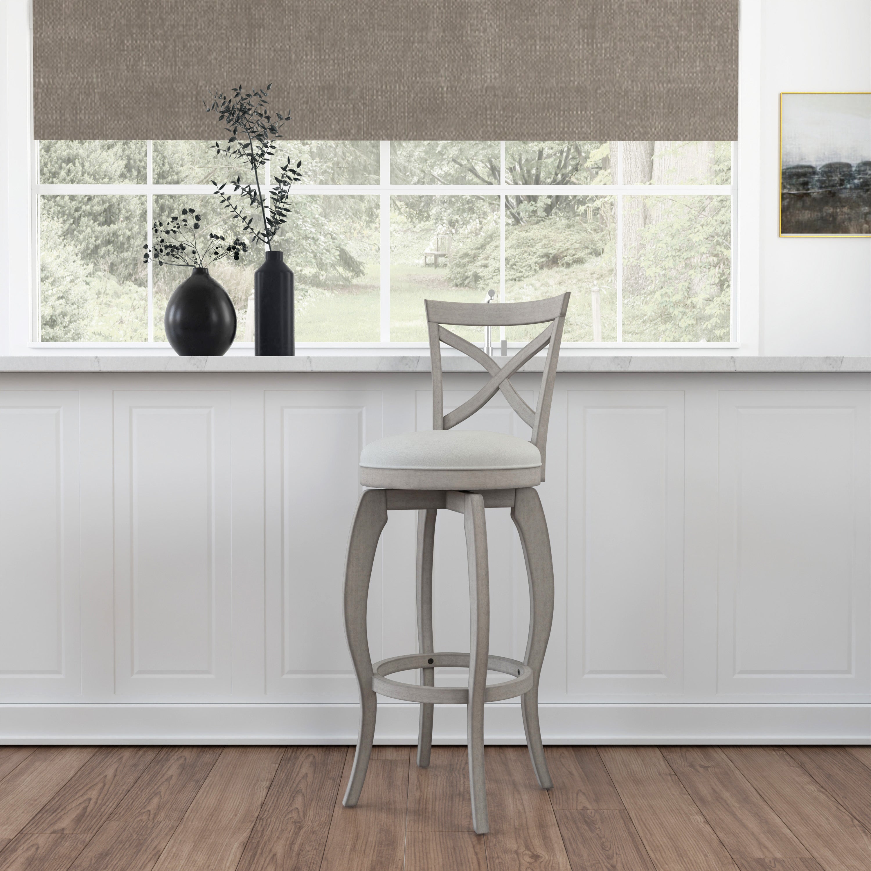 Hillsdale Furniture Ellendale Wood Swivel Stool - Thumbnail 4