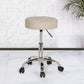 Hillsdale Furniture Nora Metal Adjustable Backless Vanity/Office Stool, Chrome with Cream Velvet