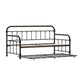 Hillsdale Furniture Kirkland Metal Twin Daybed with Roll Out Trundle, Dark Bronze