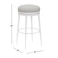 Hillsdale Furniture Aubrie Metal Backless Counter Height Swivel Stool, White