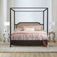 Hillsdale Furniture Melanie Wood and Metal King Canopy Bed, Oiled Bronze