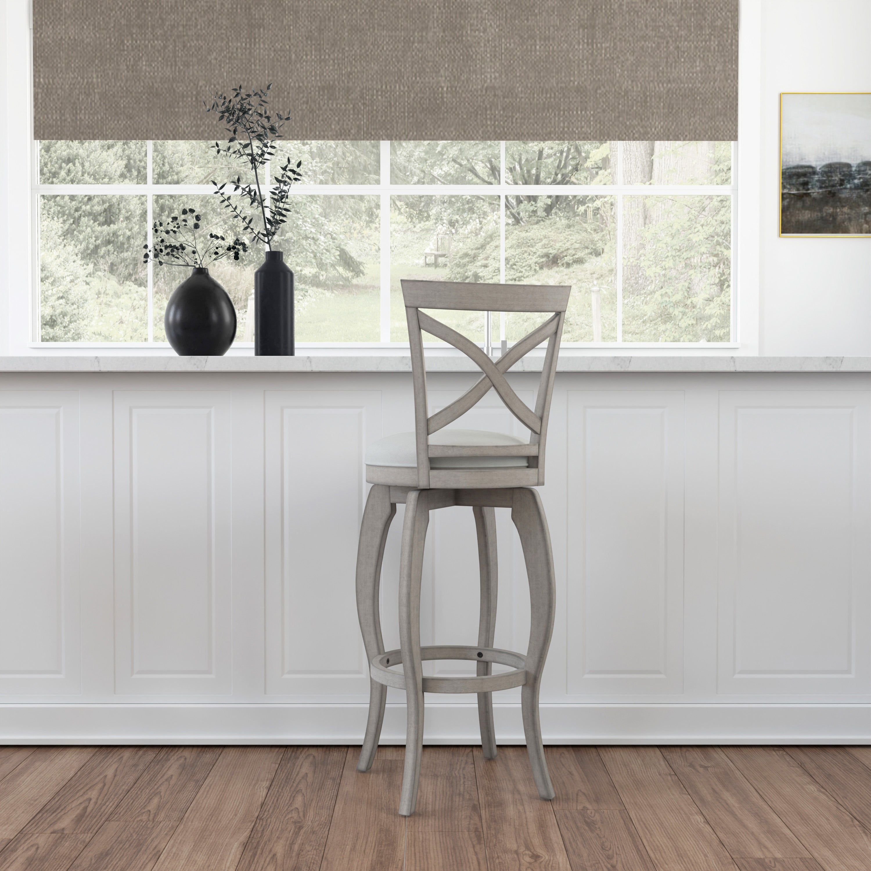 Hillsdale Furniture Ellendale Wood Swivel Stool - Thumbnail 3