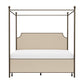 Hillsdale Furniture McArthur King Metal and Upholstered Canopy Bed, Bronze with Linen Stone Fabric
