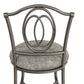Hillsdale Furniture Emerson Metal Vanity Stool, Pewter