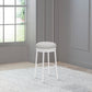 Hillsdale Furniture Aubrie Metal Backless Counter Height Swivel Stool, White
