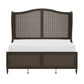 Hillsdale Furniture Sausalito Wood and Cane Queen Bed, Oiled Bronze