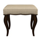 Hillsdale Furniture Hamilton Wood and Upholstered Backless Vanity Stool, Burnished Oak