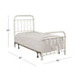 Hillsdale Furniture Kirkland Metal Twin Bed, Soft White