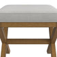 Hillsdale Furniture Somerset Backless Wood Vanity Stool, Dark Driftwood