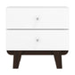 Living Essentials by Hillsdale Kincaid Wood 2 Drawer Nightstand, Matte White