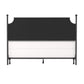 Hillsdale Furniture McArthur King Metal and Upholstered Bed, Matte Black with Gray Fabric
