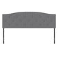 Living Essentials by Hillsdale Provence Upholstered Arch Adjustable Tufted King/Cal King Headboard with Frame, Glacier Gray Fabric