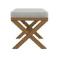 Hillsdale Furniture Somerset Backless Wood Vanity Stool, Dark Driftwood