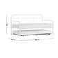 Hillsdale Furniture Kirkland Metal Twin Daybed with Roll Out Trundle, Soft White