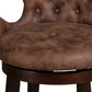 Hillsdale Furniture Mid-City Upholstered Wood Swivel Counter Height Stool, Chocolate