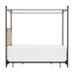 Hillsdale Furniture McArthur Queen Metal and Upholstered  Canopy Bed, Bronze with Linen Stone Fabric
