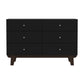 Living Essentials by Hillsdale Kincaid Wood 6 Drawer Dresser, Matte Black