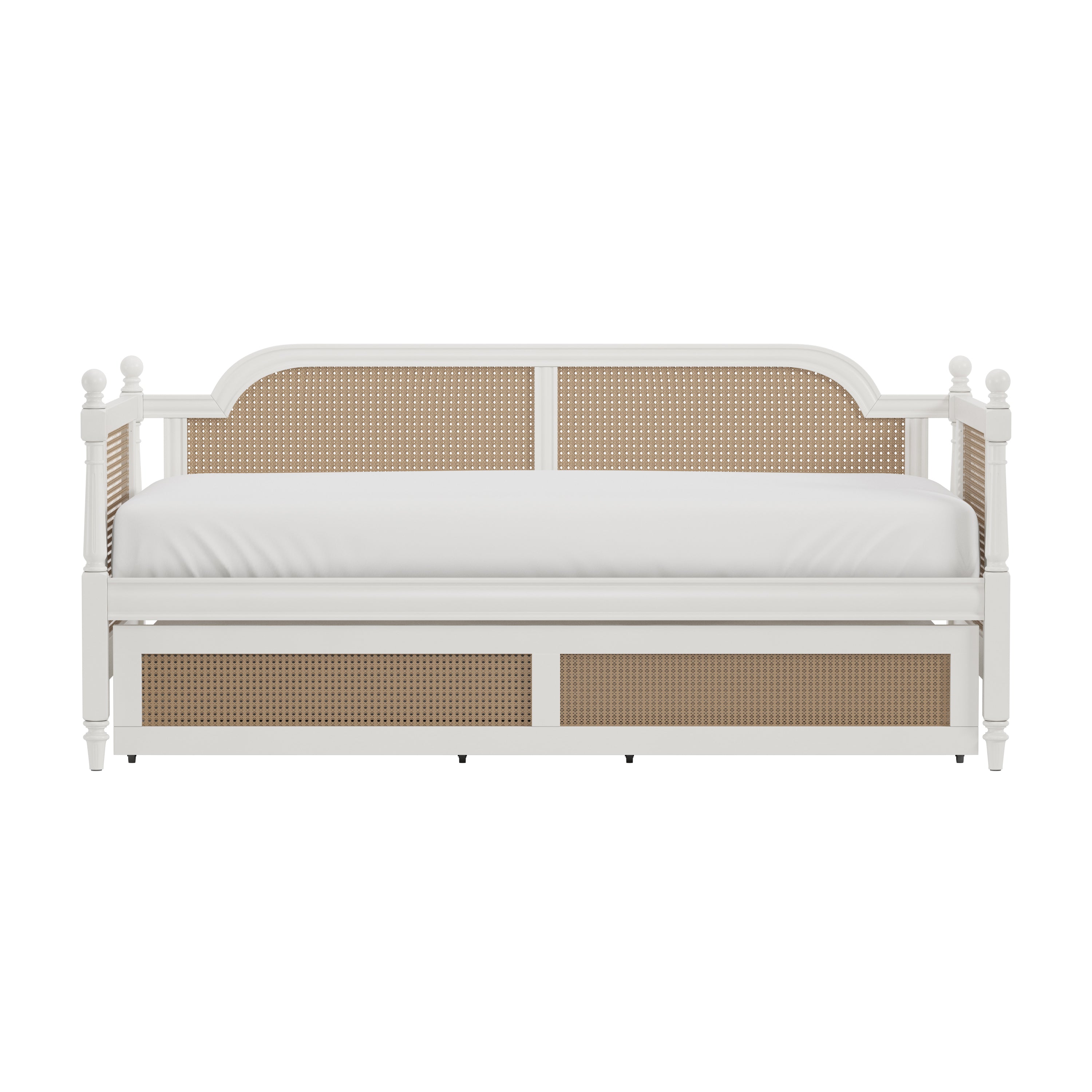 Hillsdale Furniture Melanie Wood and Cane Twin Daybed with Trundle