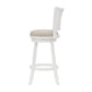 Hillsdale Furniture Fairfox Wood Bar Height Swivel Stool, White
