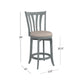 Hillsdale Furniture Savana Wood Counter Height Swivel Stool, Blue Wire Brush