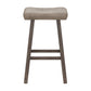 Hillsdale Furniture Saddle Wood Backless Bar Height Stool, Rustic Gray