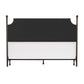 Hillsdale Furniture McArthur King Metal and Upholstered Canopy Bed, Bronze with Linen Stone Fabric