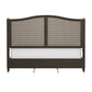 Hillsdale Furniture Sausalito Wood and Cane King Bed, Oiled Bronze