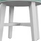 Hillsdale Furniture Sophia Tufted Backless Vanity Stool, White with Spa Blue Fabric
