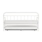 Hillsdale Furniture Kirkland Metal Twin Daybed with Roll Out Trundle, Soft White