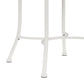 Hillsdale Furniture OMalley Metal Vanity Stool, Shiny White with White Fabric